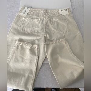 NWT Women’s Dynamite Denim Off White “Claudia” Mom Ultra High Rise Sz 14/32R